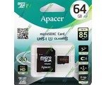  ' microSDHC UHS-I 85R Apacer 64Gb Class 10