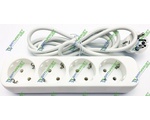  DEFENDER 1,8 m, 4 socket, E 418, White