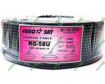 Eurosat RG-58U black (19/0,18 , 50 , Cuprum) 100 (7-0082)