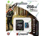  ' microSDHC KINGSTON 256GB Canvas Go Plus A2 U3 + SD Class 10