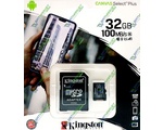   micro SDCS2 KINGSTON 32GB Canvas Select Plus R100MB/s + SD Class 10