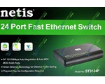  SWITCH NETIS NIST3124P (24-PORT 10/100Mbps Fast Ethernet Switch)