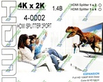 HDMI Splitter 1x2 HDMI V1.4 +   5V (4-0002)
