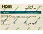 HDMI Splitter 1x4 MT-VIKI 4port HDMI V1.4 (1080p, 4K*2K) +   5 V (4-0011)