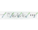  Xiaomi Mi Power Strip 1.8m, 3 socket, 3 USB, White