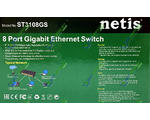  SWITCH NETIS ST3108GS V2 (8-PORT Gigabit Ethernet Switch)