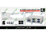 VGA Splitter 1x4 MT-VIKI (1920x1440, 250MHz),  +   9V