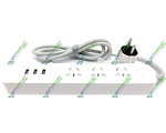  Xiaomi Mi Power Strip 1.8m, 3 universal socket, 3 USB White (NRB4049CN)