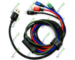  USB Baseus 3  1 (2xType-C/Lighting/Micro USB)