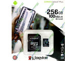   micro SDCS2 KINGSTON 256GB Canvas Select Plus R100/W85MB/s + SD Class 10