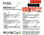  SWITCH ZYXEL GS-105S v2 (5-PORT Gigabit Ethernet Switch, )
