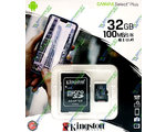   micro SDCS2 KINGSTON 32GB Canvas Select Plus R100MB/s + SD Class 10