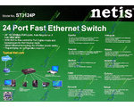  SWITCH NETIS NIST3124P (24-PORT 10/100Mbps Fast Ethernet Switch)