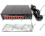  SWITCH NETIS P110C (10-PORT 10/100Mbps Fast Ethernet PoE Switch 8 ports POE+2RJ45)
